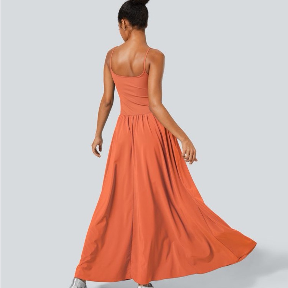 HALARA Backless Orange Dress - image 1